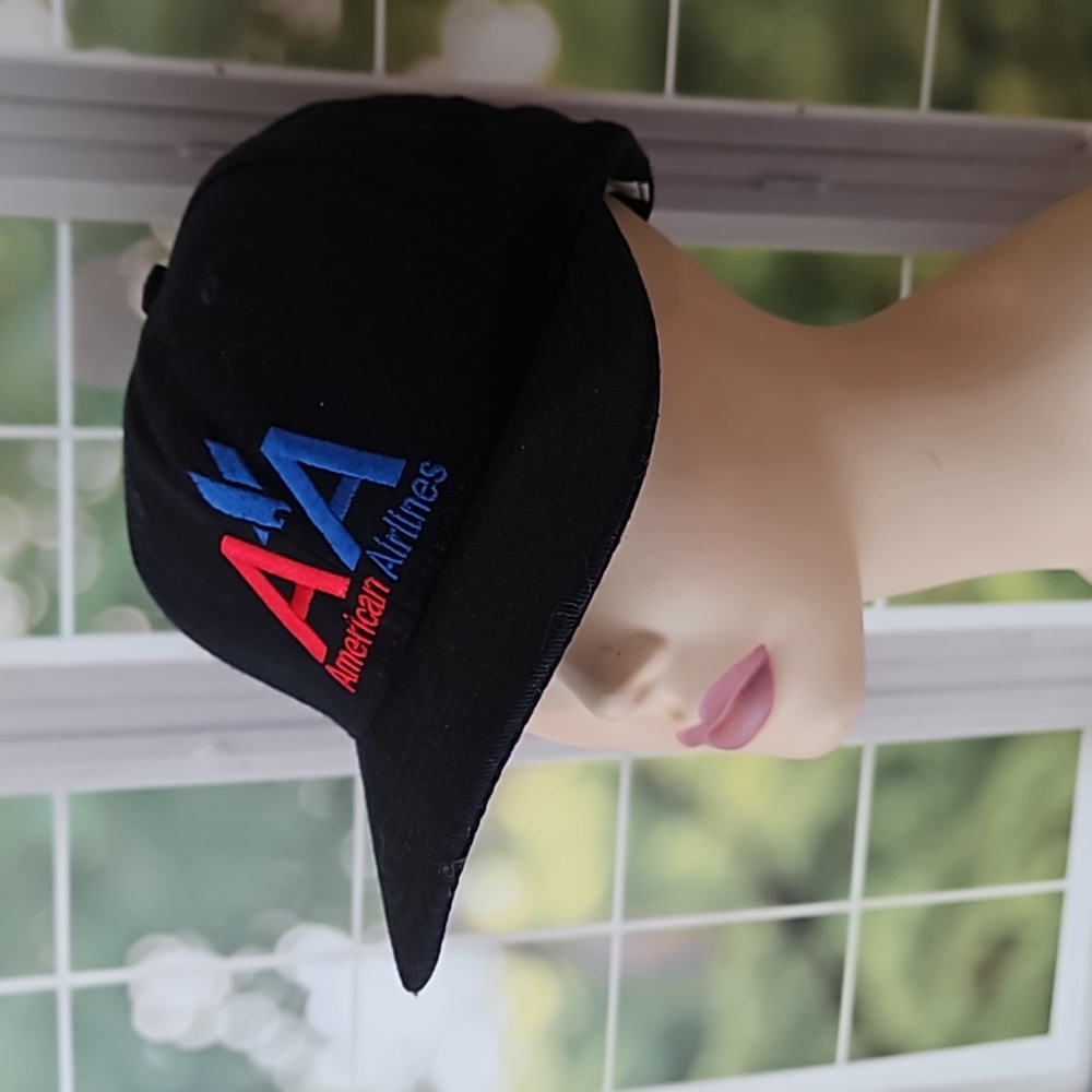 American Airlines duck bill adjustable navy blue cap LAX Legacy AA NWOT original